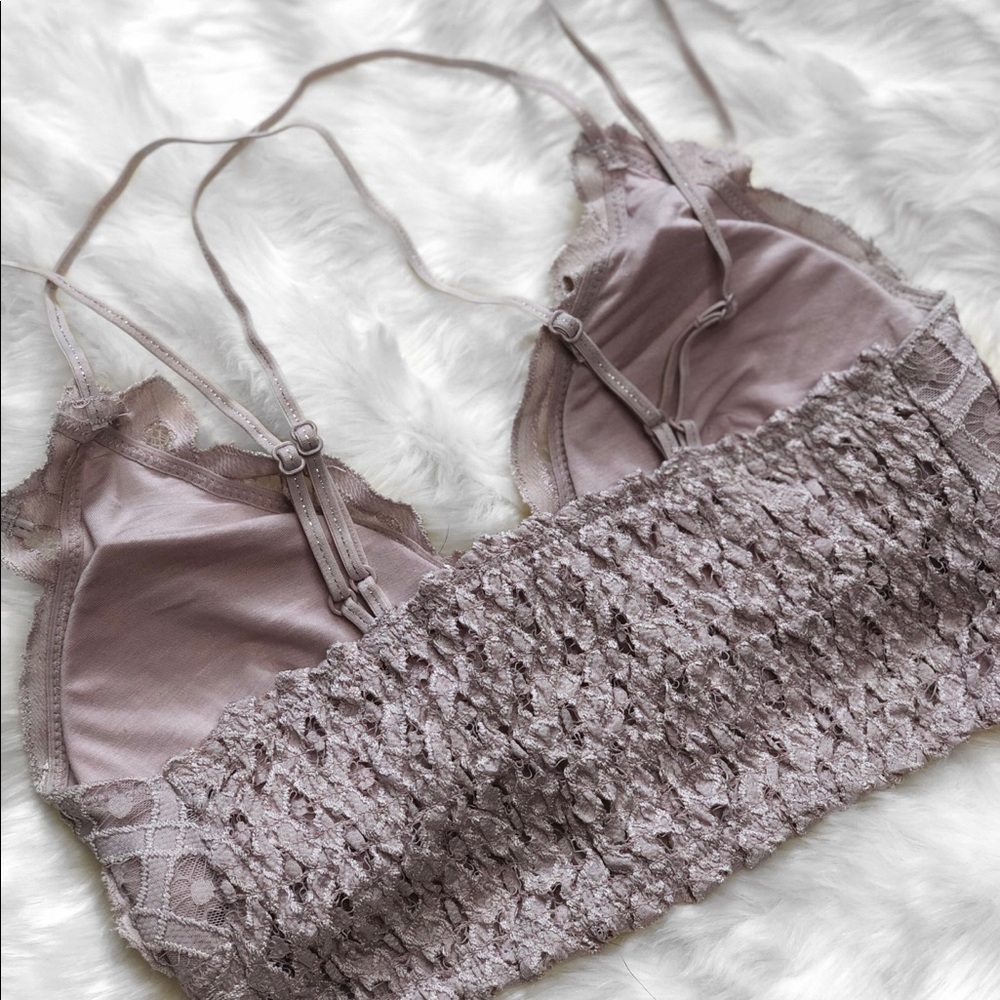 RESTOCKED Lena Crochet Lace Bralette - Violet Gray - Picture 4 of 5